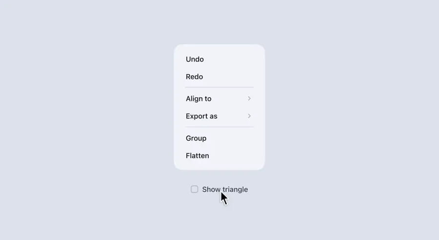 Safe Triangle on Dropdown